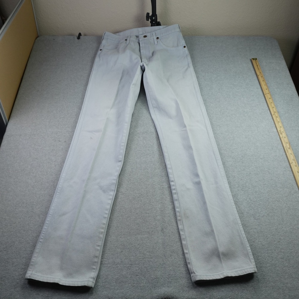 Wrangler‎ Jeans Mens 31x35 Light Blue Western Denim Pants Slim Straight